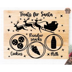 cookies for santa tray svg, png, dxf, jpg, treats for santa svg, treats for santa tray svg cut file, treats for santa si