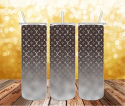 LV Brown and Gold Tumbler Sublimation Transfer