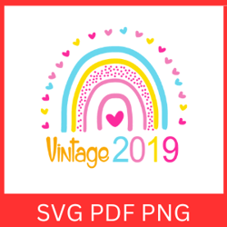 Vintage 2019 Retro Svg | VINTAGE 2019 SVG DESIGN | Vintage 2019 Sublimation Designs | Printable Art | Digital Download