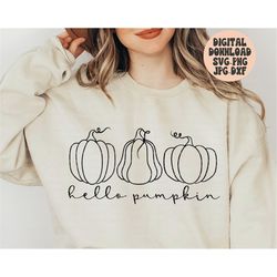 hello pumpkin svg png jpg dxf, fall svg, pumpkin svg, pumpkins svg, hello pumpkin png, thanksgiving svg, silhouette, cri