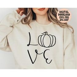 love pumpkin svg png jpg dxf, fall svg, love fall designs, pumpkin svg, love svg, thanksgiving svg design, silhouette, c