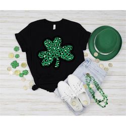 clover shirt, cheetah clover shirt, cheetah shirt, st patrick's day shirt, st patrick's day, irish shirt, quote patrick'