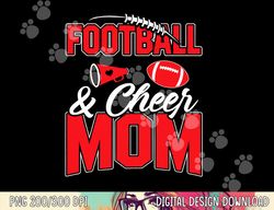 football and cheer mom cheerleading mother football png, sublimation copy