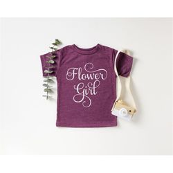 flower girl t-shirt, cute flower girl tee, wedding shirts, ring bearer outfit, flower girl shirt, kids flower girl garme