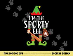 i m the sporty baseball elf matching family christmas shirt png, sublimation copy