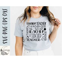 teacher collage svg, teacher svg, my students are the reason svg, teacher typography svg, school svg, svg,png, eps, inst