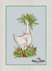 goose cross stitch pattern