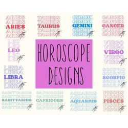 horoscope svg bundle - zodiac shirt svg for cricut - mystic tee svg bundle - digital download