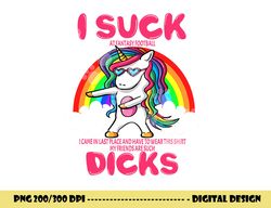 i suck dicks fantasy football loser trophy unicorn rainbow png, sublimation copy