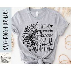 paramedic svg, paramedic sunflower svg, paramedic shirt, paramedic gift svg, svg,png, eps, dxf, instant download, cricut