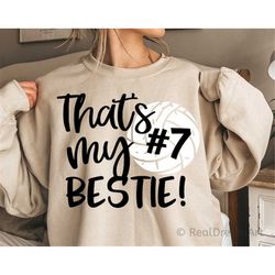 volleyball bestie svg, thats my bestie svg, personalized volleyball shirt, friend biggest fan, cheer  svg file for cricu