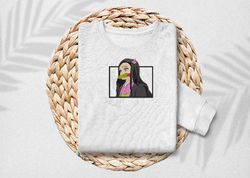 Embroidery nezuko by hiperion senpai Hooded T-shirt, Unisex T-shirt, Streetwear