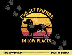 i ve got friends in low places funny dachshund apparel  png, sublimation copy