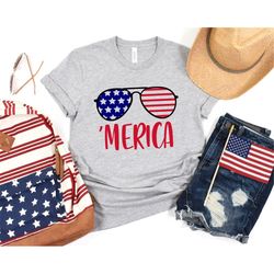 4th of july america sunglasses shirt, merica shirt, sunglasses shirt, independence day shirt, 4th of july gift, independ