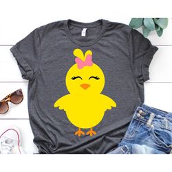 easter chick svg, girl easter svg, cute chick svg, funny easter svg, girl easter svg, kids easter shirt svg cut files fo