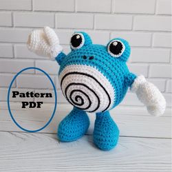 amigurumi pokemon poliwag toy crochet pattern