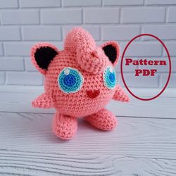 amigurumi pokemon jigglypuff toy crochet pattern