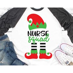 nurse squad svg, elf squad svg, christmas svg, nurse christmas shirt svg, elf shirt, nurse elf, nurse hat, elf hat svg f