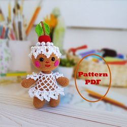 amigurumi doll gingerbread girlie crochet pattern