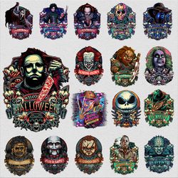 horror killer characters png sublimation 17 designs halloween movies characters clipart png printable digital download