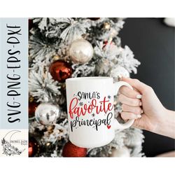 Principal Christmas SVG design - Santas favorite principal SVG file for Cricut - Principal shirt SVG - Digital Download