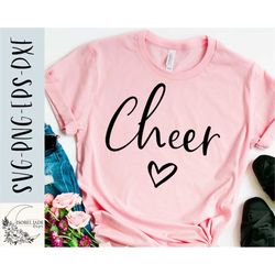 cheer svg design - cheerleading svg file for cricut - cheer mama svg - cheer shirt svg - heart digital download