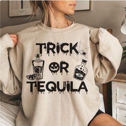 trick or tequila svg png, funny halloween svg, halloween shirt svg, halloween decor svg, halloween p