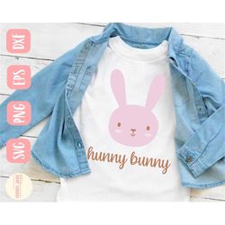 easter svg design - hunny bunny svg file for cricut - baby easter svg - kids easter shirt digital download
