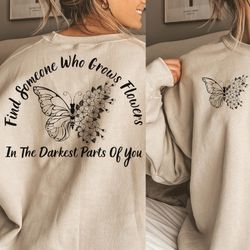 zach bryan find someone who grows flowers in the darkest parts of you shirt png svg, american heartb