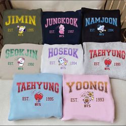 bts members shirt, bts group kpop sweatshirt, gift for army,