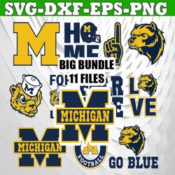 bundle 11 files michigan wolverines football team svg, michigan wolverines svg, ncaa teams svg, ncaa svg, png, dxf, eps,