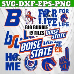 bundle 12 files boise state broncos football team svg, boise state broncos svg, ncaa teams svg, ncaa svg, png, dxf, eps,