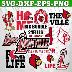 bundle 12 files louisville cardinals football team svg, louisville cardinals svg, ncaa teams svg, ncaa svg, png, dxf, ep