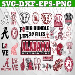 bundle 32 files alabama crimson tide football teams svg, alabama crimson tide svg, n c a a teams svg, n c a a svg, png,