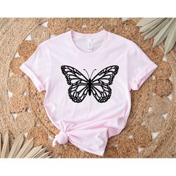 butterfly shirt, butterfly  cute shirt, fall shirt, gift for butterfly lover, butterfly graphic tee, animal lover shirt,