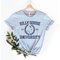 silly goose university crewneck sweatshirt,unisex silly goose university shirt,funny men's sweatshirt,funny gift for guy