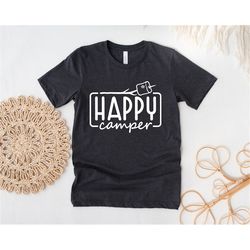 happy camper shirt, camping shirt, camp shirt, hiking shirt, camper shirt, camping gift, adventure shirt, happy camper s