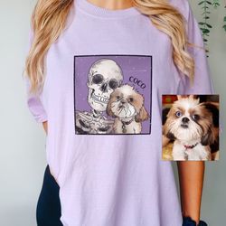 custom comfort colors dog shirt, personalized pet photo and