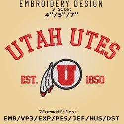 utah utes embroidery design, ncaa logo embroidery files, ncaa utah utes, machine embroidery pattern