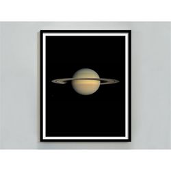 saturn print, planet wall art, solar system poster, digital download, science classroom decor, space wall art, saturn po