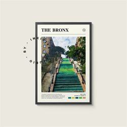 the bronx poster - new york - digital watercolor photo, painted travel print, framed travel photo, wall art, home decor,