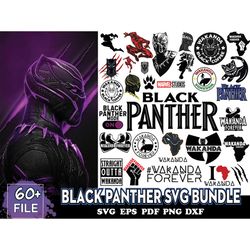 60 files black panther svg bundle, black panther png, black panther logo png, wakanda forever logo,black panther clipart