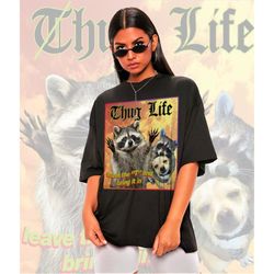 thug life hug life meme shirt -raccoon tanuki,opossums lover shirt,possums shirt,sad opossums meme,eat trash possum tee,