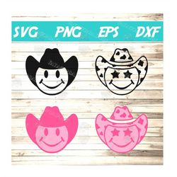 smiley cowboy hat svg