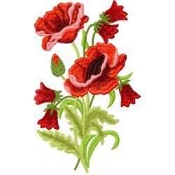 eternal elegance-poppies machine embroidery design