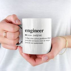 engineer definition- funny coffee or tea mug