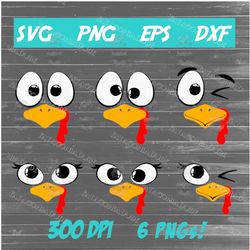 turkey face svg bundle