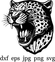 leopard clipart, leopard cricut, leopard face svg, print on demand