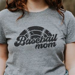 baseball mom svg retro