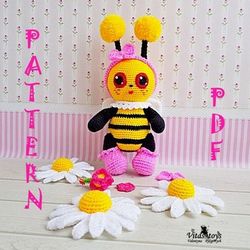 toy little bee amigurumi crochet pattern